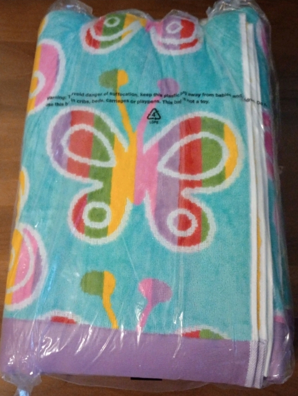 Kids Beach Towel 30x60 in – 100% Cotton – Soft & Absorbent Butterfly Design A02